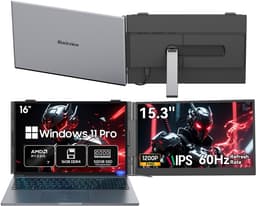 Blackview GamiBook8 Gaming Laptop (AMD Ryzen7 7735HS/16G/512G) + SCM8 15,3" Draagbare Monitor Set, HD Creatie & Gaming Accessoires (Laptop Tas/Muis/Toetsenbordstickers, Grijs) — thumbnail 1