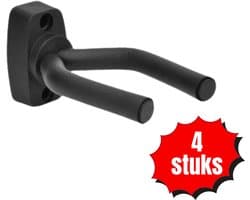 Gitaar Muurbeugel Set van 4 – Gitaarhouder Wand – Verstelbare Gitaarsteun – Universele Gitaar Wandhouder met Zachte Beschermlaag – Geschikt voor Akoestische & Elektrische Gitaar