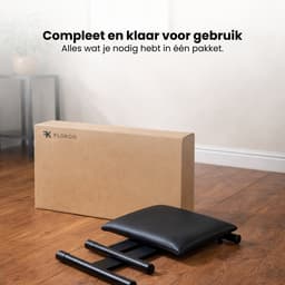 Pianokruk Verstelbaar - Zwart - In 3 Hoogtes verstelbaar - Pianokrukje Inklapbaar - Keyboard Kruk — thumbnail 4