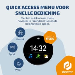 Denver Smartwatch - AMOLED - Bluetooth - 100 sportmodi - Hartslagmeter - Volledige belfunctie - Android iOS - SWG345 — thumbnail 5
