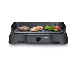 Severin PG 8595 Tafelgrill – 2000 W – Aluminium Grillplaat – Glad & Geribbeld – Zwart — thumbnail 1