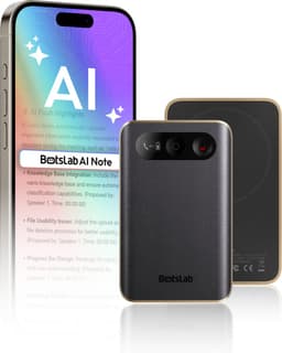 Botslab AI Note voice recorder – Slimme ChatGPT spraakrecorder met AI transcriptie & samenvattingen – 64GB geheugen – Nederlands & 120+ Talen – Magnetisch — thumbnail 1