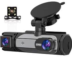 Autodashcam - 1080 P Full HD Dubbele Dashcam - Voorin - WiFi - 2 inch Scherm - Nachtzicht, G-sensor, Lusopname, 150° Groothoek - Bediening