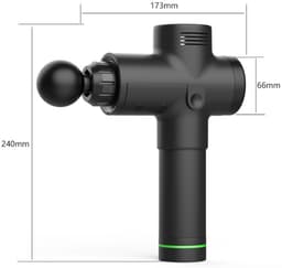 massage gun - massage apparaat - spiermassager - mini-massager - elektrische massager - zwart - ABS — thumbnail 5