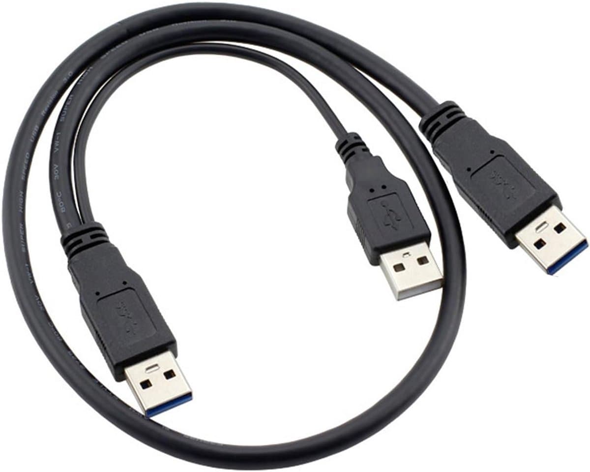 USB 3.0 Y Kabel met Dubbele Stekker voor Externe Harde Schijf — afbeelding 1