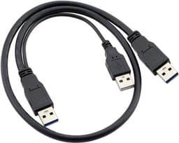 USB 3.0 Y Kabel met Dubbele Stekker voor Externe Harde Schijf — thumbnail 1
