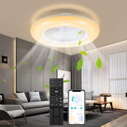 Zwarte Plafondventilator met Dimbare LED Verlichting 80W en Afstandsbediening Ø55 cm — thumbnail 5