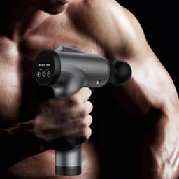 GELLDG Massage gun - Draadloos - Spierherstel en Relax massage - Diepweefselmassageapparaat - Draagbaar elektrisch spiermassageapparaat - Geschikt voor pijnverlichting - met 6 opzetstukken en 12 snelheidsniveaus — thumbnail 2