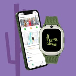 Rebel Cactus SKY (Groen) - kindersmartwatch - GPS tracker - Whatsapp - (video) bellen - SOS/Geofence - Groot display 1.75" - Gratis OuderApp - Batterij: 32uur - Alle wereldtalen - Geen internet en geen socials - Wel apps - Uit tijdens school - Wifi — thumbnail 4