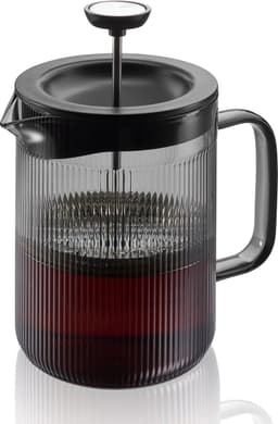 GEFU CRISTIANO French Press Koffiezetter – 600 ml – Borosilicaatglas – Smoke Grey — thumbnail 4