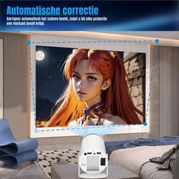 MIRA® Draagbare beamer - Beamer - Projector - Mini Beamer - Wit - ‎‎21cm x 14cm x 12cm — thumbnail 5