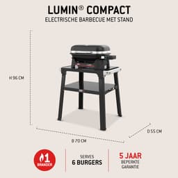 Weber Lumin Compact Black Met Onderstel — thumbnail 2