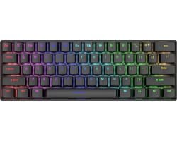 Furycube H61K - Mechanisch Gaming Toetsenbord - 61 Toetsen - Bedraad - RGB Verlichting - Soldeerbare Switches - Zwart
