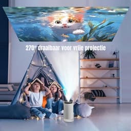 MIRA® Draagbare beamer - Beamer - Projector - Mini Beamer - Wit -10cm x 16cm x 10cm — thumbnail 5