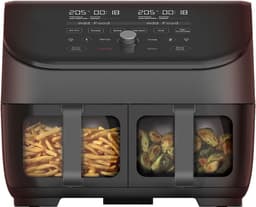 Grote Dubbele Heteluchtfriteuse 8 in 1 met 2 Losse Manden - Frituren, Grillen en Drogen — thumbnail 4