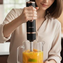 Sokany, Staafmixer 600W met RVS Mes en Ergonomische Handgreep, Zwart — thumbnail 3