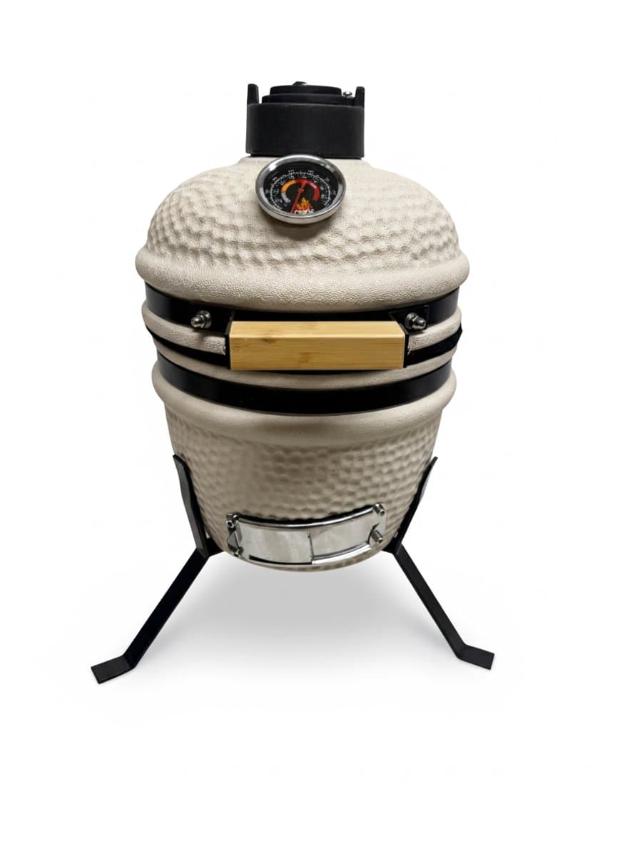 Own grill keramische kamado barbecue 13 inch Mini creme V2 — afbeelding 1