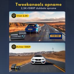 Nexvo® Dual Dashcam - Voor en Achter Camera – Auto Camera Met Nachtzicht – Zwart - 5cm x 10cm x 4cm — thumbnail 4