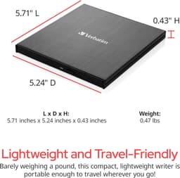Externe Slimline Blu-ray Writer Ultra HD 4K - compacte brander voor het maken van grote back-ups — thumbnail 3