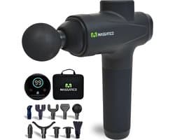 Massatico Massage Gun Premium – Professioneel Massage Apparaat – Massageapparaat Massagegun – Massage Pistool – 10 Opzetstukken – 30 Snelheden – Met Luxe Koffer – Zwart