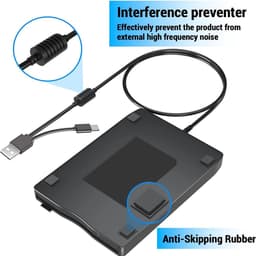 Extern Diskettestation - 3.5 Inch Drive - Bestanden Lezen - Draagbaar Ontwerp - 10x8x2 cm — thumbnail 2