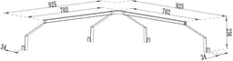 Cozze® LED Rack Corner voor Buitenkeuken Verlichting - Stijlvolle en Duurzame LED Houder voor BBQ Avonden — thumbnail 1
