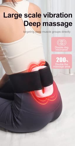 Massagepistool - Spiermassage Apparaat - Mini Massage Gun - Vibratie Massage Ring - Oplaadbare Massage Gun - LCD Display - 5 Standen - Stil - Grijs — thumbnail 3