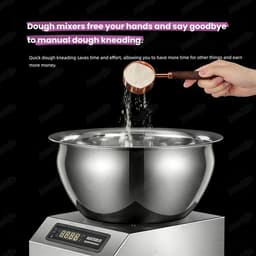 Elektrische Deegkneedmachine - Professionele Mixer - Restaurant Keuken - Bidirectionele Rotatie - 5kg Capaciteit — thumbnail 5