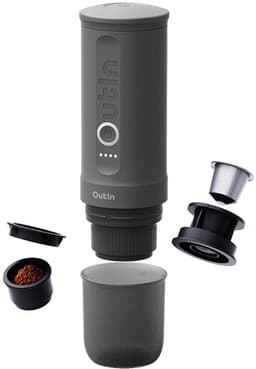 Outin - Draagbare Elektrische Espressomachine | Koffiezet apparaat voor Onderweg | Capsules & Gemalen Koffie | Portable Espresso Machine | Snelle Waterverwarming | 20 bar | Draagbare Koffiemachine | Reis & Camping Koffiezetapparaat | 12 volt — thumbnail 5