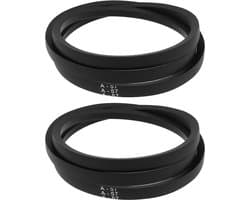 Grasmaaier V-riem - Vervangende riem - Onderhoud tuin - Set van twee - 23.4 x 22.4 cm - Zwart