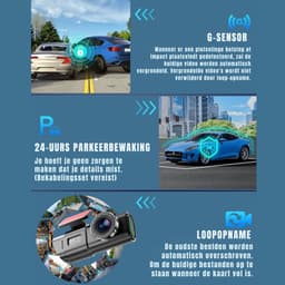 DnA® Dashcam - Dashcam Voor Auto - Dashcams - Dashcam Voor Auto Voor en Achter - Dashcam Draadloos - Zwart - ‎ 4cm x 10cm x 5cm — thumbnail 4