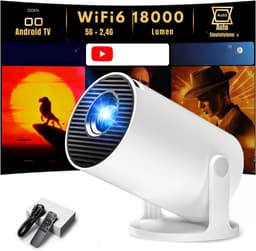SVN® Draagbare beamer - Beamer - Projector - Mini Beamer - Wit- 14cm x 7cm x 9cm — thumbnail 1