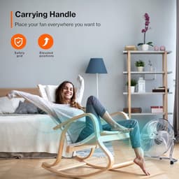 RFWR® Vloerventilator 40 cm met 3 standen en hoge luchtstroom - Robuuste metalen uitvoering — thumbnail 3