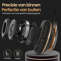 Gadgetplace Koptelefoon Draadloos - 40 uur Batterij - Bluetooth 5.3 - HiFi Geluid - Over Ear Draadloze Headset met Microfoon — thumbnail 5