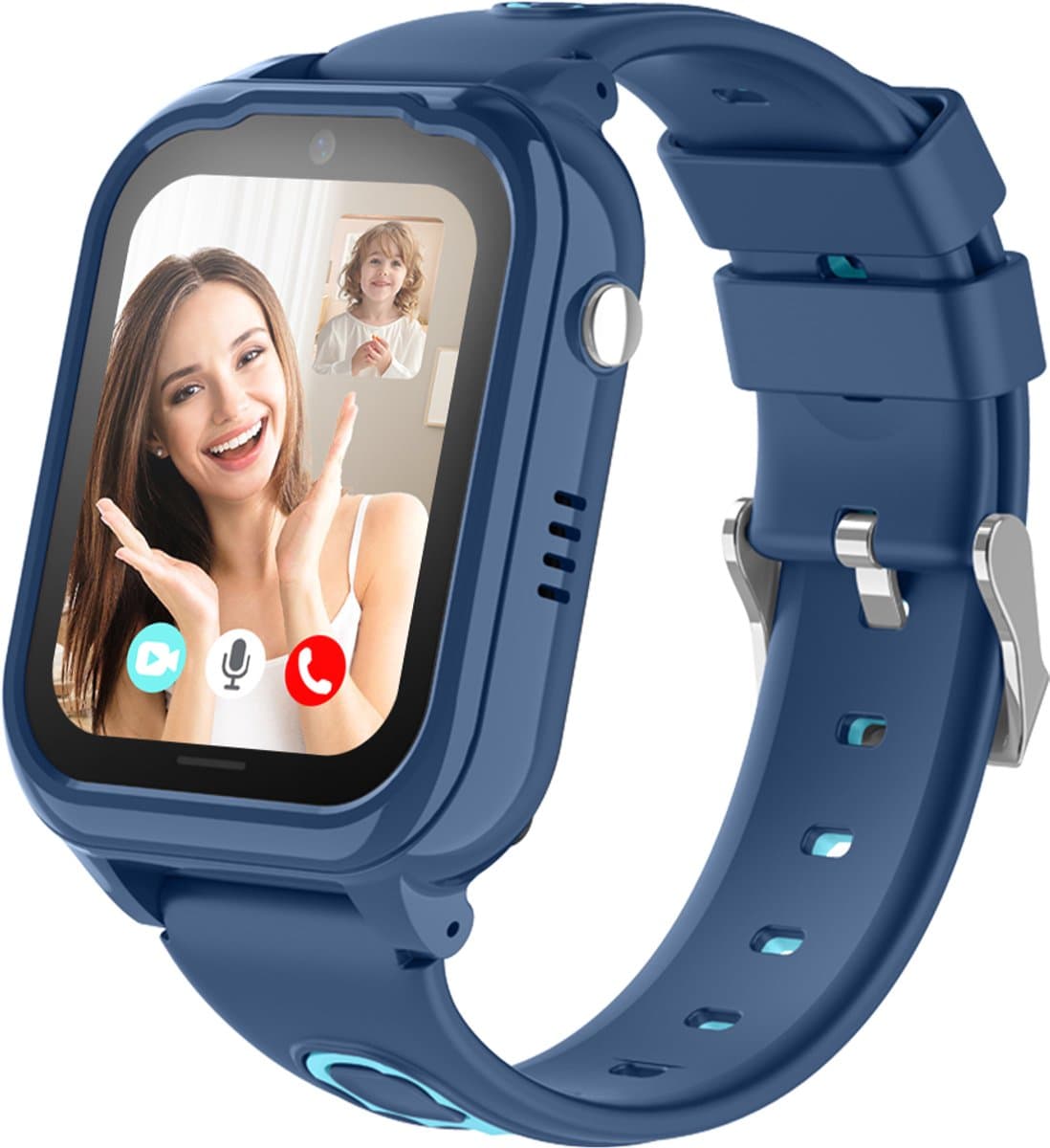 Protectly® GPS Horloge Kind Met Simkaart - SOS-Knop - Smartwatch Kinderen - Smartwatch Kind - GPS Tracker Kind - 4G - Videobellen - HD Camera - Whatsapp en SMS - Elke polsmaat - Incl. Simkaart — afbeelding 1
