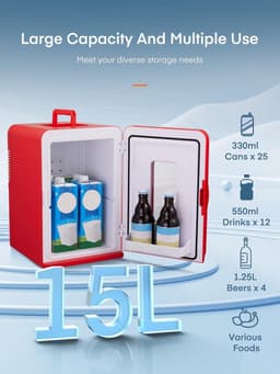 Lexium Mini Fridge for Drinks - Kleine Koelkast - Mini Koelkasten - Minibar - Mini Fridge - Mini Koelkast - Mini Koelkastje - — thumbnail 5