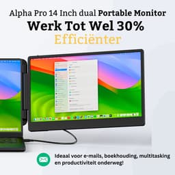 Portable Monitor 14 Inch Tri Screen - Gratis Reistas - Laptop scherm extender - Draagbare monitor - 14 inch monitor - Extra scherm laptop - Draagbare monitor voor laptop - tri screen monitor - portable beeldscherm - USB Monitor — thumbnail 3