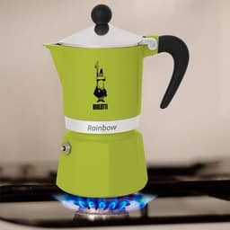 Bialetti Rainbow Percolator 1 Kops Groen – Espresso Maker – Aluminium – Italiaanse Koffiezetter – 60 ml — thumbnail 2