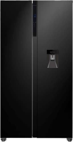 Frilec BONNSBS-680-WS-040CB - Amerikaanse Koelkast - Waterdispenser - No Frost - Energiezuinig C - 5 Jaar Garantie - Supervriezen - 592 Liter - Display - Zwart — thumbnail 1