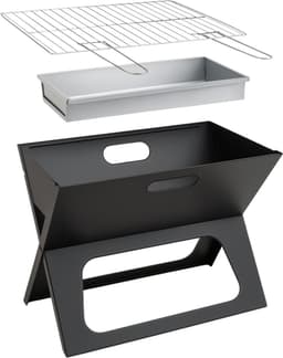 Cheqo® Draagbare Houtskool Barbecue – Opvouwbare BBQ Grill – Tafelbarbecue voor Buiten – Inklapbare Camping BBQ – Compacte Zwart Design Tuinbarbecue – Lichtgewicht Outdoor Grill met Vuurschaal & Handvaten — thumbnail 2