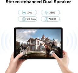 DOOGEE U11 - Tablet - Tablets - 16 GB RAM+ 128 GB ROM/TF 2TB - Android 15 - 11 inth 90 Hz - Dubbele boxluidsprekers - 8580 mAh - Face ID - 5G WiFi - Widevine L1 - GPS - Grijs — thumbnail 4