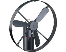 Caliber Draadloze ventilator - Kantelbaar en Draaibaar - Fluistertil en krachtig - 2 Standen - Inclusief LED Lamp - 15.000 mAh Accu meegeleverd (CPS-FAN-P)