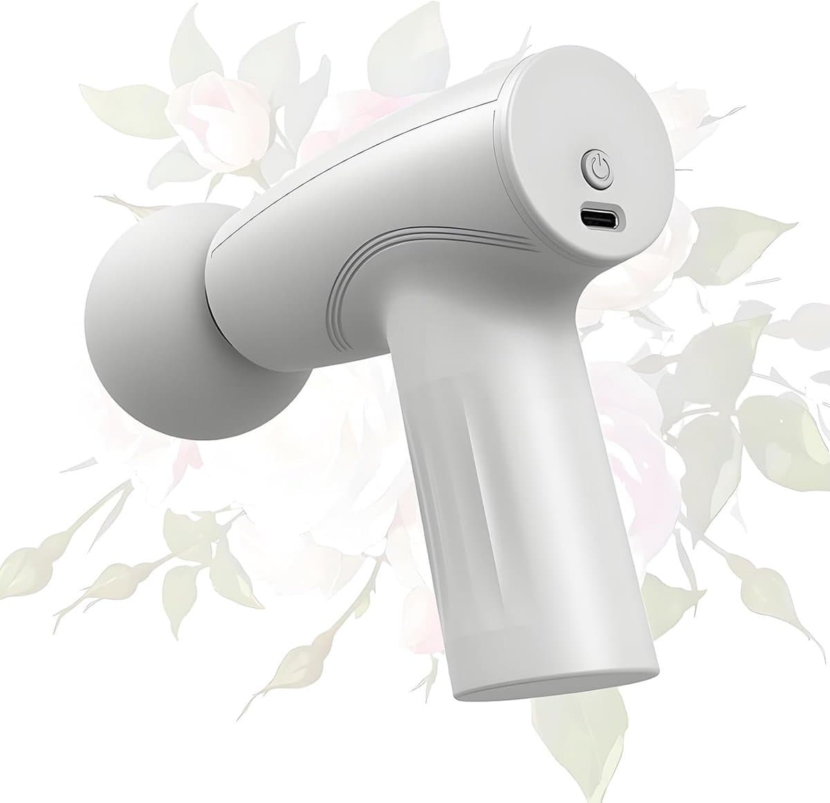 Mini-massagepistool - Draagbare spiertherapie, diepe weefselpercussiemassage voor atleten, pijnverlichting en herstel, stille technologie, 6 opzetstukken, voor mannen en vrouwen, wit — afbeelding 1