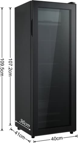 128lmini koelkast, 8l kast+120L koelkast, bevat 94 doses limonade, water, bier of wijn. Ruis -laag werking, compressor koelsysteem, energie -efficiënt, verstelbare planken, blauw — thumbnail 3