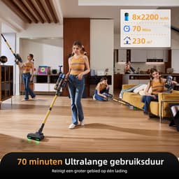 Proscenic P15 - Steelstofzuiger Draadloos - 650W– 75KPA – Werkduur 70 Min — thumbnail 4