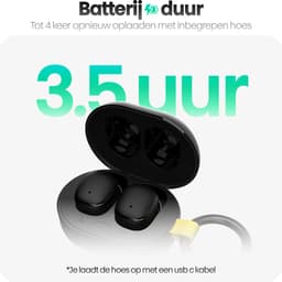 Phreeze Buds Mini Draadloze Oordopjes - Bluetooth 5.4 - Zwart — thumbnail 2