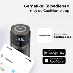 CoolHome AC2207 Aircooler- Luchtkoeler met draaifunctie - Afstandsbediening en App - Incl. Koelelement - 107 CM - Dimbaar LED scherm — thumbnail 2