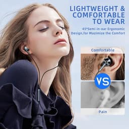 Sounix USB C-hoofdtelefoon - Bedrade oordopjes - In-ear oordopjes van type C met microfoon - Volumeregeling - Bas stereo - Ruisonderdrukking — thumbnail 3