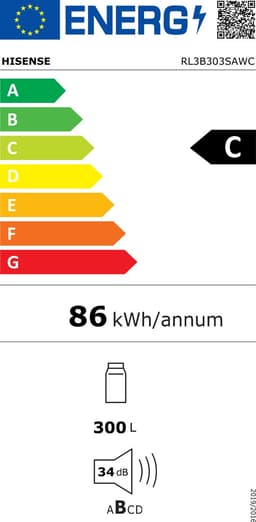 Hisense RL3B303SAWC | Inbouw koelkast | 178 cm | Deur op deur — thumbnail 2