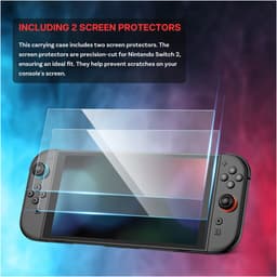 Case voor Nintendo Switch 2 van MMOBIEL – Compacte Hoes voor Switch 2 met 10 Spelkaartsleuven, Mesh Vak, Zachte Binnenvoering & 2 Screen Protectors – Beschermhoes voor Console en Accessoires – Zwart — thumbnail 4